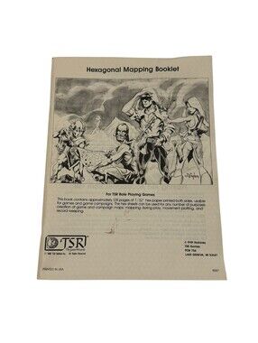 TSR AD&D 1st Ed Hexagonal Mapping Booklet‎ VG+